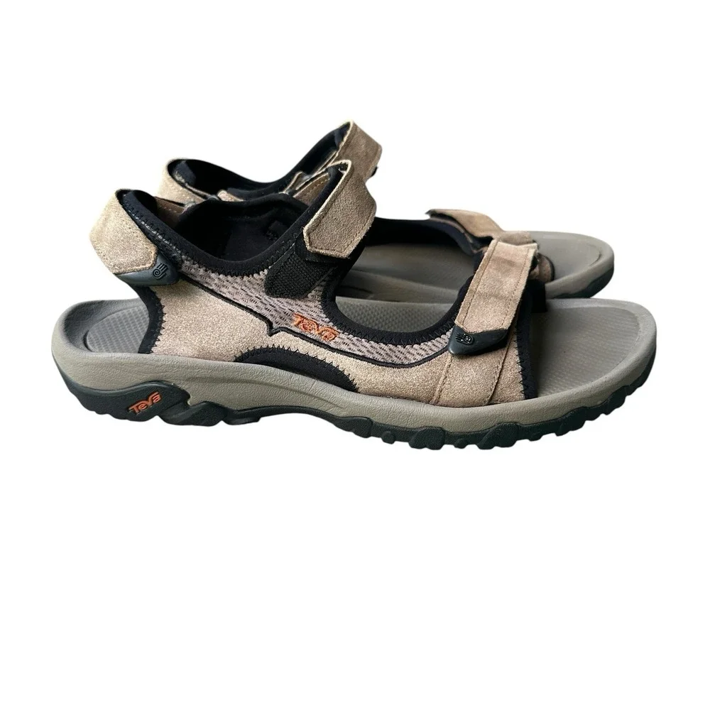 Teva Sport Sandals Men's Size 10 Brown Tan Adjustable Straps Outdoor Hiking Walk